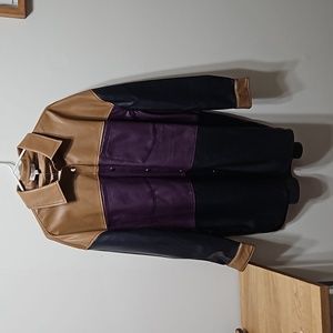 Badgley Mischka Vegan Color Block Jacket!